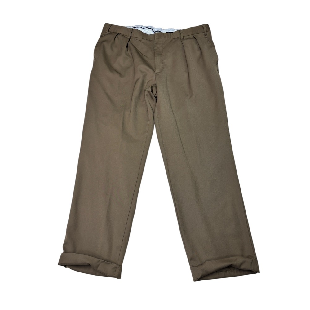 Ben Silver Charleston Men's Brown Wool Pleated Dress Pants Made Italy Size 38X28